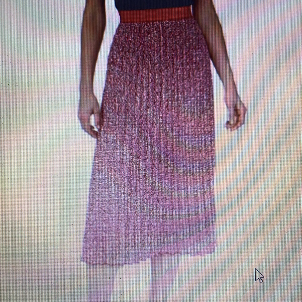 Vince Camuto Pleated Pink/Ivory  MIDI Skirt New with Tags